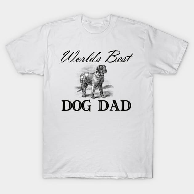 World's Best Dog Dad T-Shirt by ArtShare